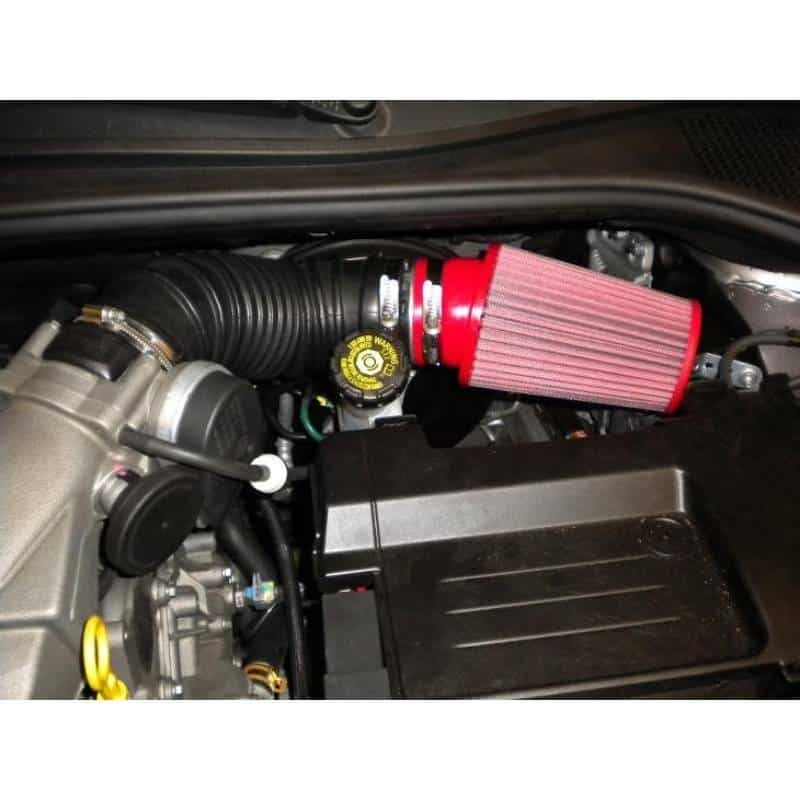 Filtro de aire cónico BMC de admisión directa, lavable y reutilizable;  específico para el Renault Clio III RS 2.0 F1 de 200 cv del año 2005-2008